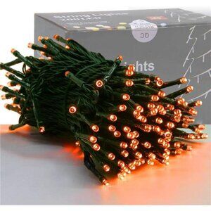 66FT 200 LED Halloween String Lights, Plug in Green Wire String